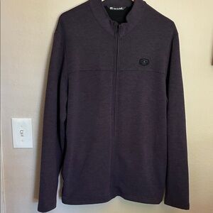 Travis Mathew Men's Dark Purple Zip-Up Sweater
